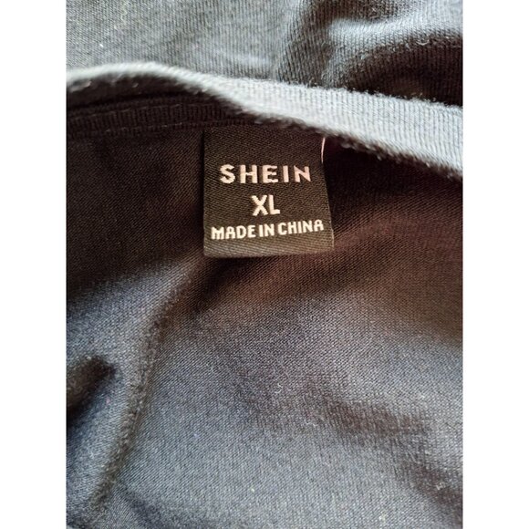 Shein Graphic T-Shirt Black XL Multicolor Dripping Headphones Print Streetwear - Picture 4 of 8